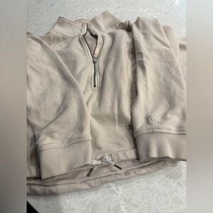 Vuori Cream Quarter-Zip Pullover and Sweat Pants